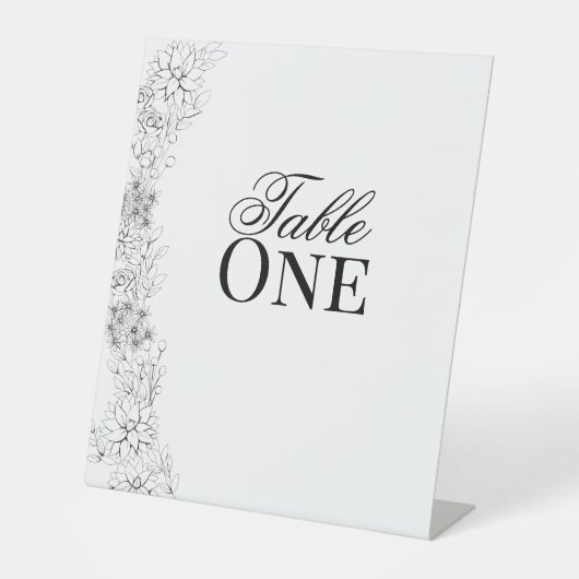 Dahlia-tabelnummers Reclamebord Met Voetstuk (Voorkant)
