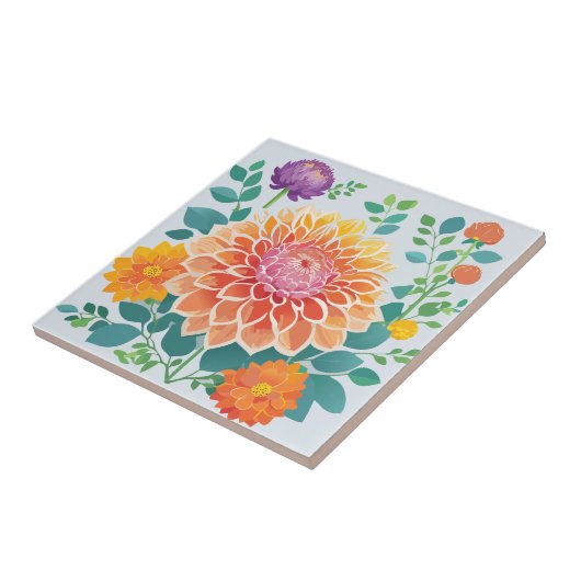  Dahlia Tegeltje (Zijkant)