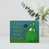 Dahlia the Monster w/quote, briefkaart (Staand voorkant)