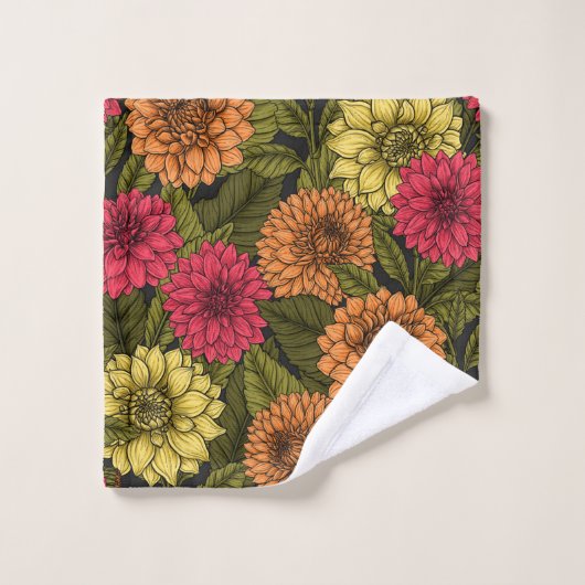 Dahlia tuin bad handdoek (Wasdoekje)
