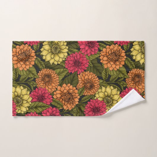 Dahlia tuin bad handdoek (Handdoek)
