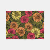 Dahlia tuin fleece deken (Voorkant (Horizontaal))