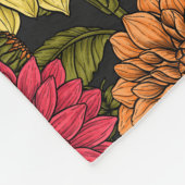 Dahlia tuin fleece deken (Hoek)