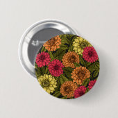 Dahlia tuin ronde button 5,7 cm (Voorkant /achterkant)