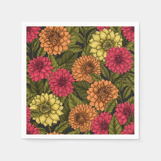 Dahlia tuin servet (Voorkant)