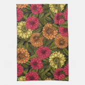 Dahlia tuin theedoek (Verticaal)