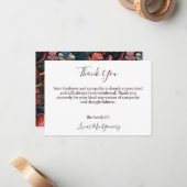 Dahlia Variety Funeral Bedankt, sympathie Notitiekaartje (Voorkant / Achterkant in situ)