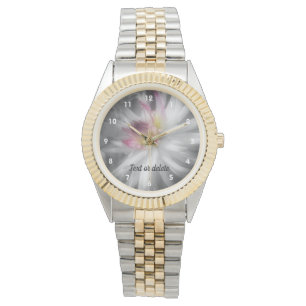 Dahlia ventilator zwart-wit op maat horloge