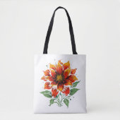 Dahlia vuurbloem tote bag (Voorkant)