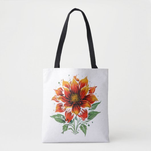 Dahlia vuurbloem tote bag (Voorkant)