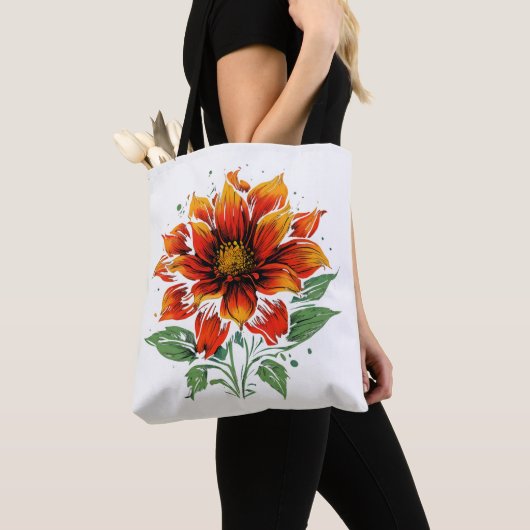 Dahlia vuurbloem tote bag (Dichtbij)