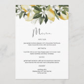 DAHLIA Waterverf Citroen Citrus Fruit Bloem Menu (Voorkant)