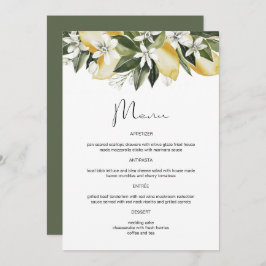 DAHLIA Waterverf Lemon Citrus Fruit Menu