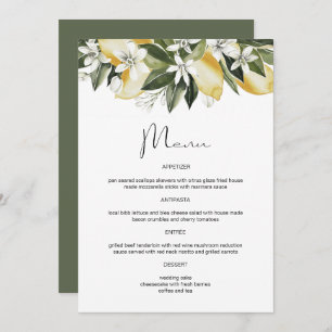 DAHLIA Waterverf Lemon Citrus Fruit Menu