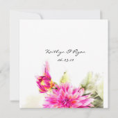 Dahlia Waterverf Wedding Invitation Kaart (Achterkant)