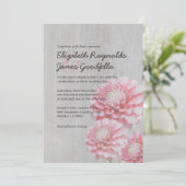  Dahlia Wedding Invitations Kaart (Staand voorkant)