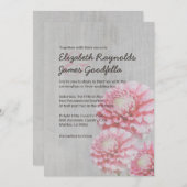  Dahlia Wedding Invitations Kaart (Voorkant / Achterkant)