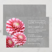 Dahlia Wedding Invitations Kaart (Voorkant / Achterkant)