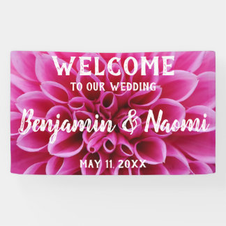 Dahlia Wedding Welcome Banner