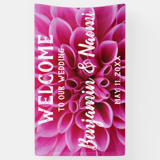 Dahlia Wedding Welcome Banner (Verticaal)