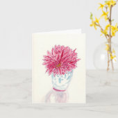 "Dahlia"-Wenskaart Kaart (Gele Bloem)