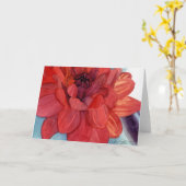 Dahlia, wenskaart kaart (Gele Bloem)