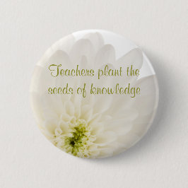 Dahlia White Flower Teacher Ronde Button 5,7 Cm