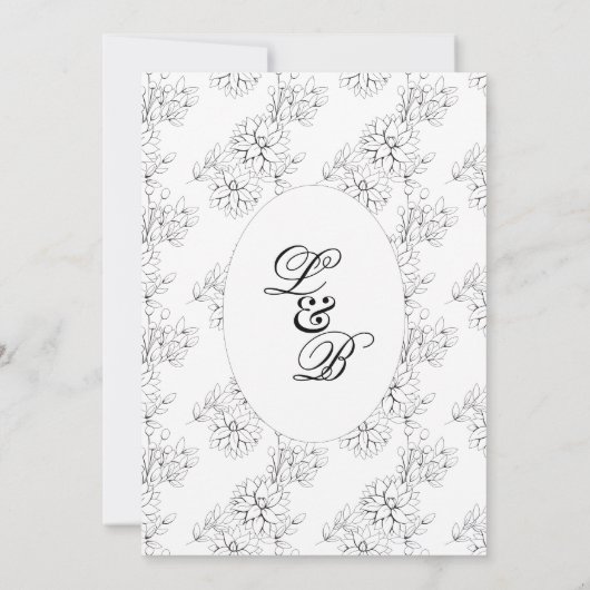 Dahlia Wreath Kaart (Achterkant)