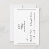 Dahlia Wreath RSVP-kaart RSVP Kaartje (Voorkant)