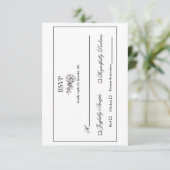 Dahlia Wreath RSVP-kaart RSVP Kaartje (Staand voorkant)