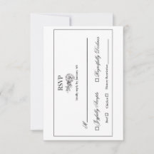 Dahlia Wreath RSVP-kaart