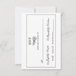 Dahlia Wreath RSVP-kaart RSVP Kaartje