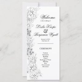 Dahlia Wreath zwart-wit programma