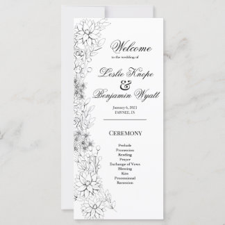 Dahlia Wreath zwart-wit programma