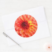 'Dahlia'-zegel Ronde Sticker (Envelop)