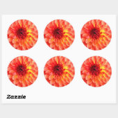 'Dahlia'-zegel Ronde Sticker (Vel)