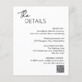 Dahlia Zwart en Wit Budget Bruiloft Uitnodiging (Achterkant)