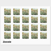 Dahlias 1896 vierkante sticker (Vel)