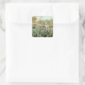 Dahlias 1896 vierkante sticker (Tas)