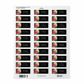 Dahlias adreslabel etiket (Full Sheet)