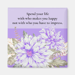 Dahlias - Amethyst Wedding Favor Magnet