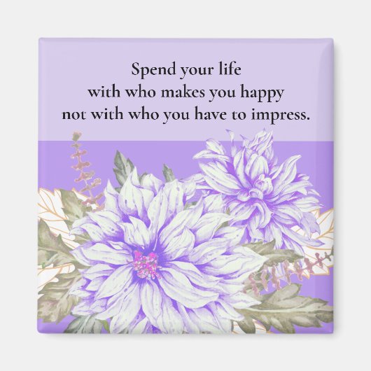 Dahlias - Amethyst Wedding Favor Magnet (Voorkant)