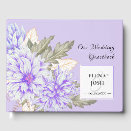 Dahlias Amethyst Wedding Guestbook Gastenboek