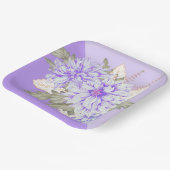 Dahlias - Amethyst Wedding Paper - Borden Papieren Bordje (Gebogen)