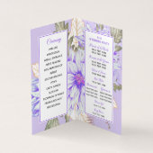 Dahlias Amethyst Wedding Programme Kaart (Binnen)