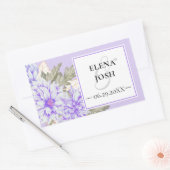 Dahlias Amethyst Wedding Sticker (Envelop)