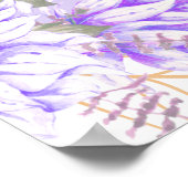 Dahlias - Amethyst Wedding Suite Seating Chart Poster (Hoek)