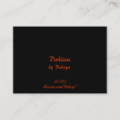 Dahlias ATC Visitekaartje (Achterkant)