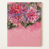 Dahlias bloemen roze aquarel planner (Achterkant)