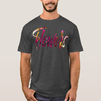 Dahlias bloemen typografie Asteraceae T-shirt